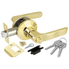 Handle with Lockset Basic American Gold Keyed