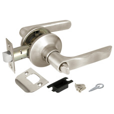 Handle with Lockset Basic American Nickel Privacy