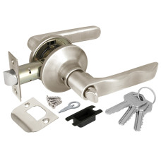 Handle with Lockset Basic American Nickel Keyed