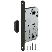 Lockset European Magnetic Black Passage-Privacy