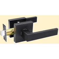 Handle with Lockset Basic American Black Privacy