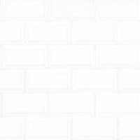 WHITE 2X4 BEVELED GLOSSY