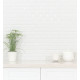 WHITE 2X4 BEVELED GLOSSY