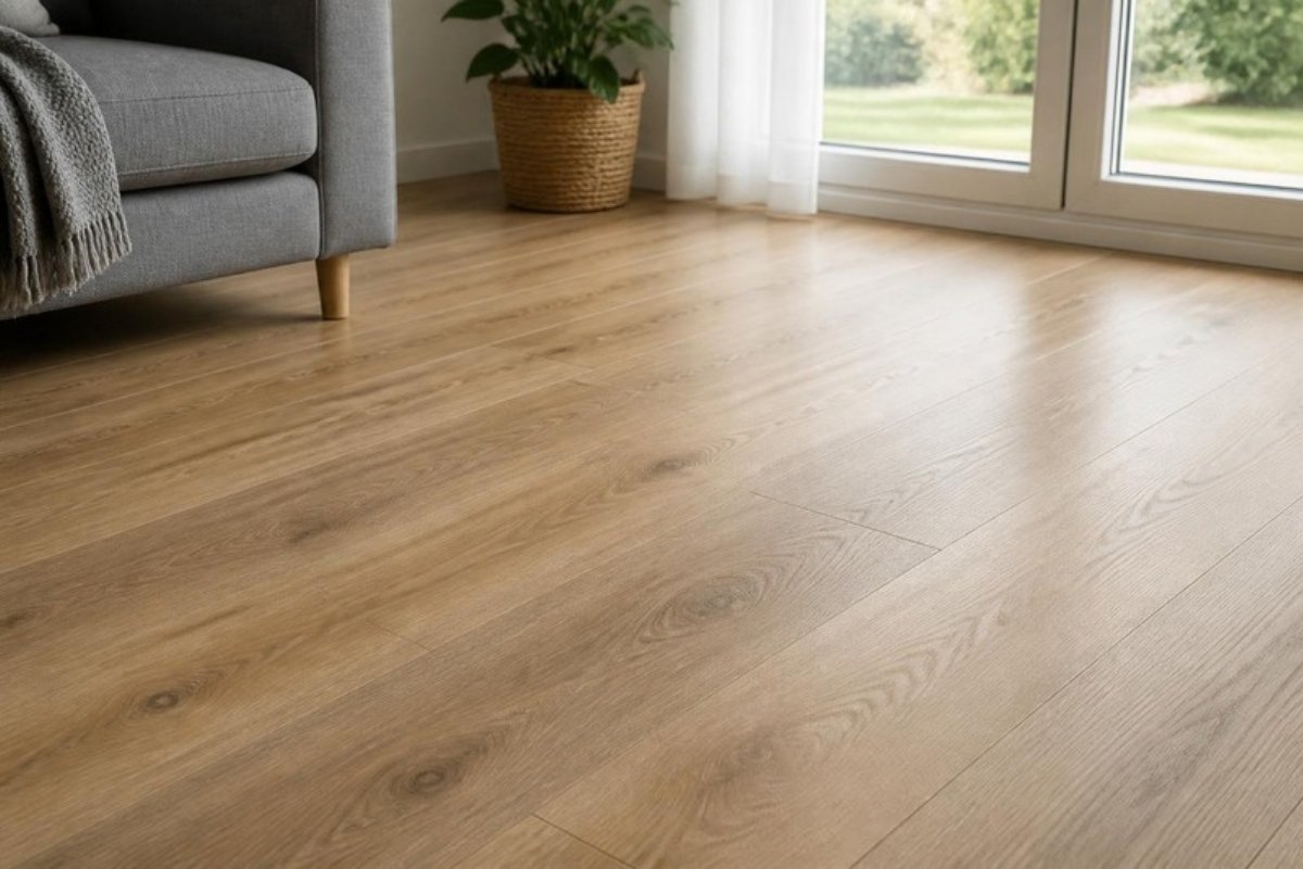 Laminate flooring in a living room